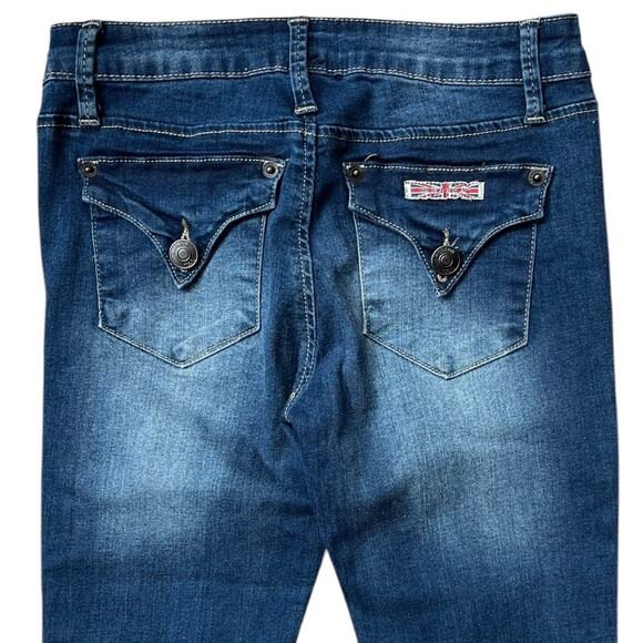 Hudson Kids Skinny Jeans Flap Triangle Pocket Distressed Girl's Size 10 - Picture 6 of 6